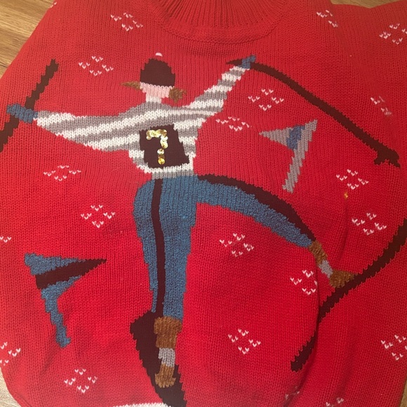 Red Skiing Vintage Spice of Life Sweater - Picture 3 of 4